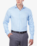 Calvin Klein Men's Slim Fit Non Iron Stretch Steel + Dress Shirt French Blue M