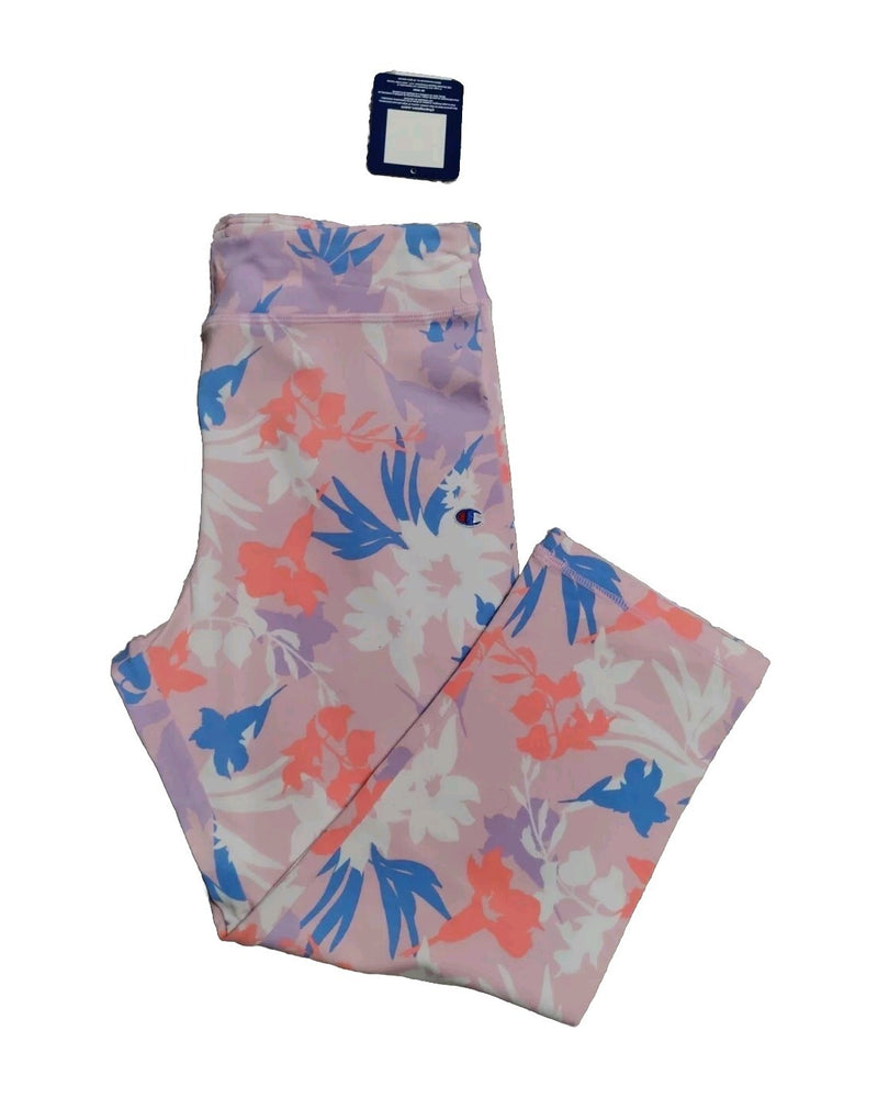 Champion Big Girls Tropical Floral-Print Leggings Size XL Color Pink Multi New