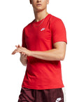 Nike Men's Sportswear Club Classic Fit Crewneck T-Shirt Color Red Size Small NWT