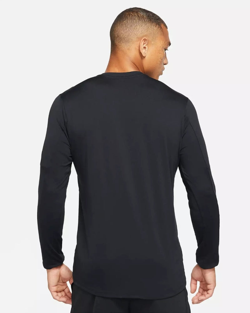 Nike Men's Element Dri-FIT Running Long Sleeve Crewneck Top UPF 40 T-Shirt Black