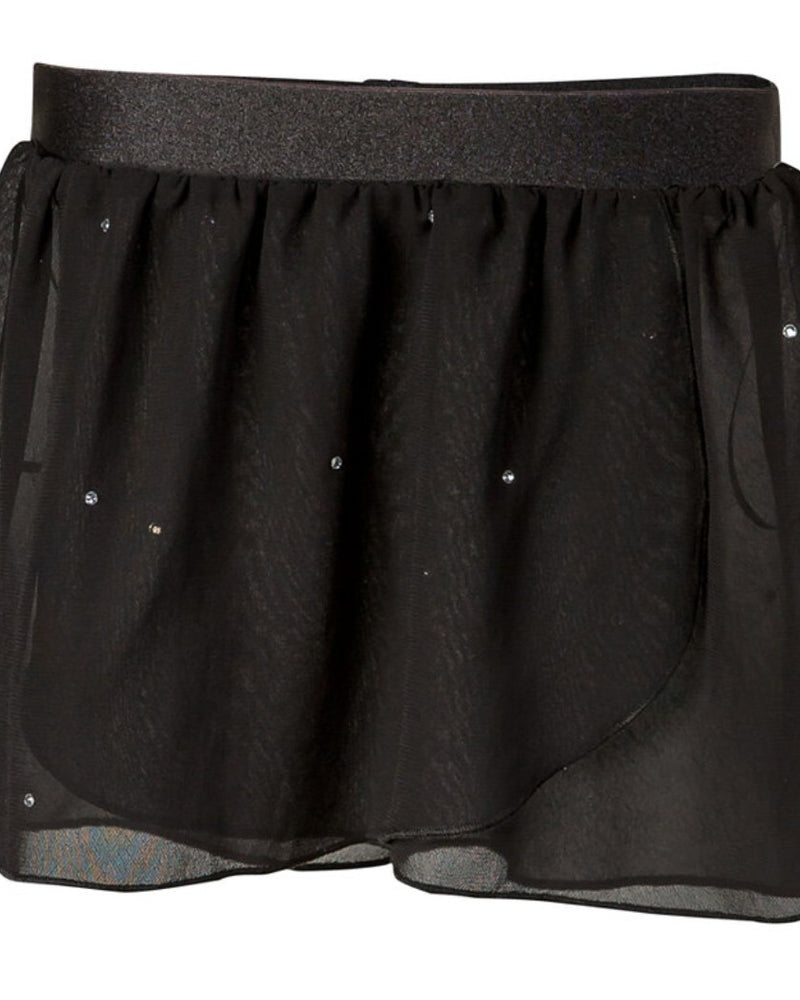 Flo Dancewear Girls Diamante Detail Ballet Practice Skirt Black Size XS NWT