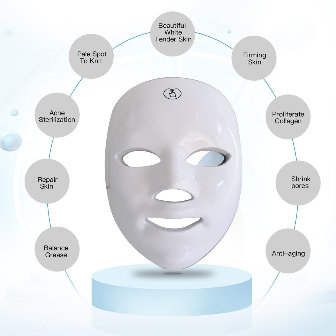 7+1 Colors LED Facial Skin Care Mask + get 3 Pack Face Serum Set FREE
