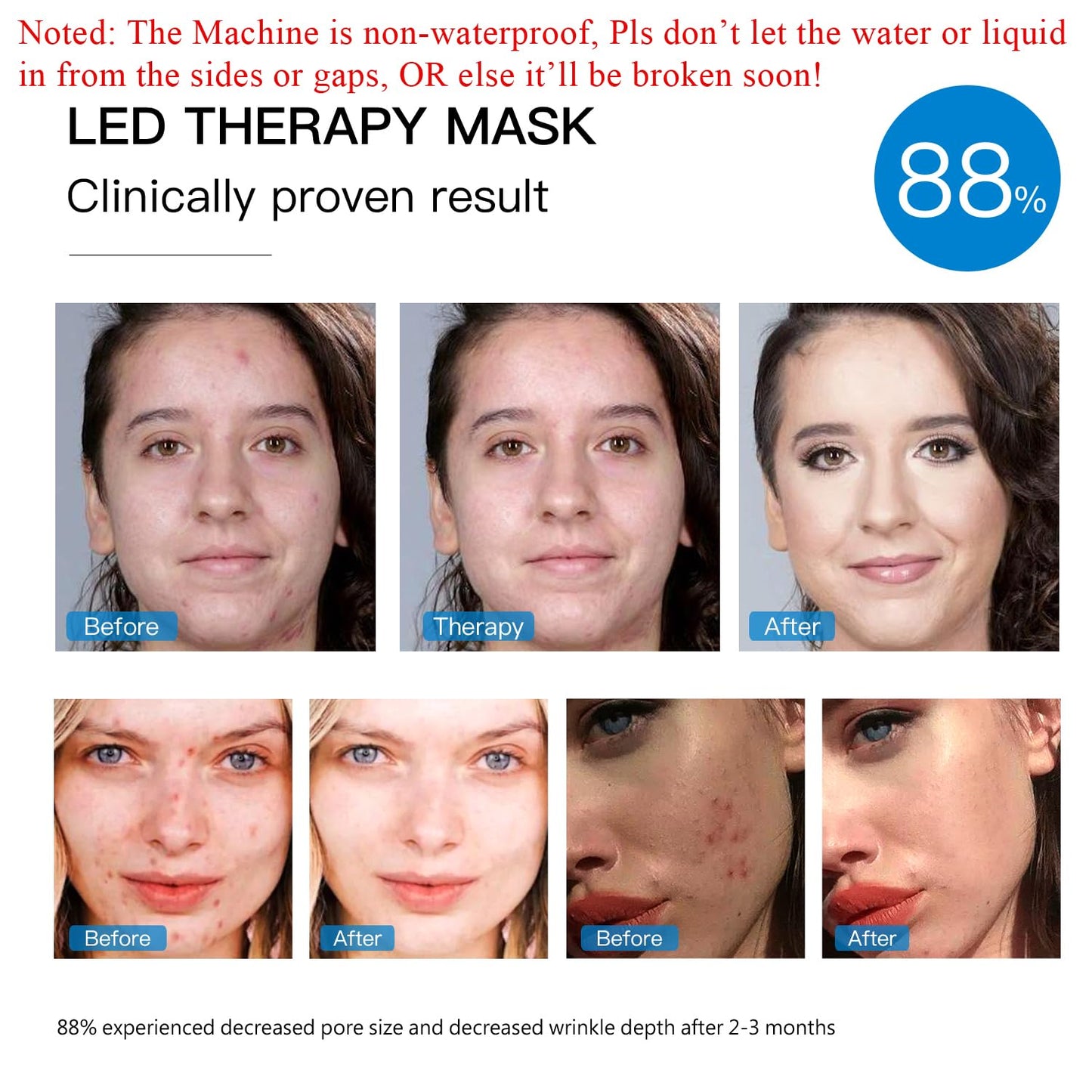 7+1 Colors LED Facial Skin Care Mask + get 3 Pack Face Serum Set FREE