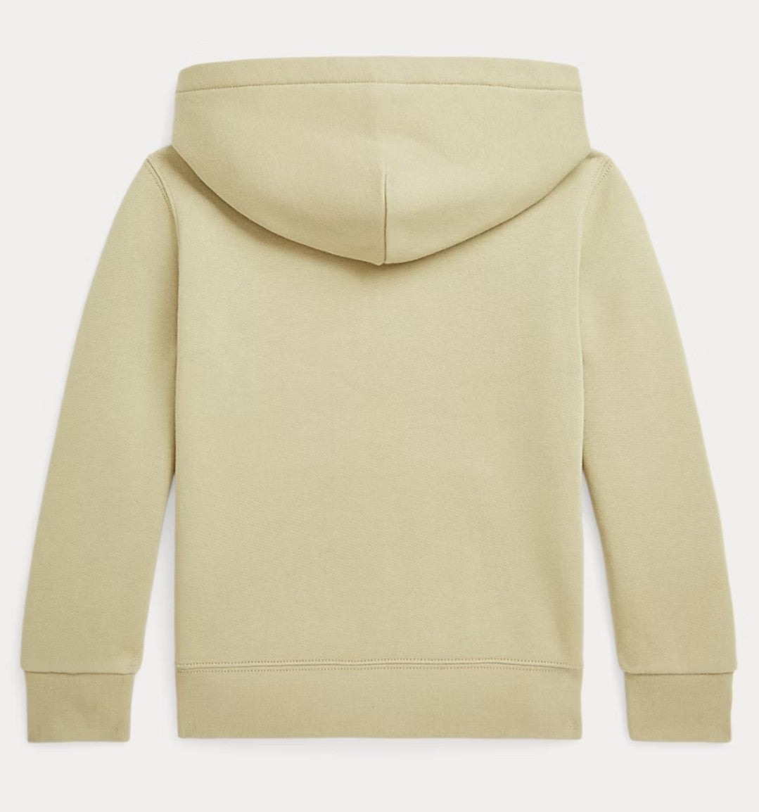 Polo Ralph Lauren Little Boys Fleece Pocket Hoodie Size 7 Color Khaki New