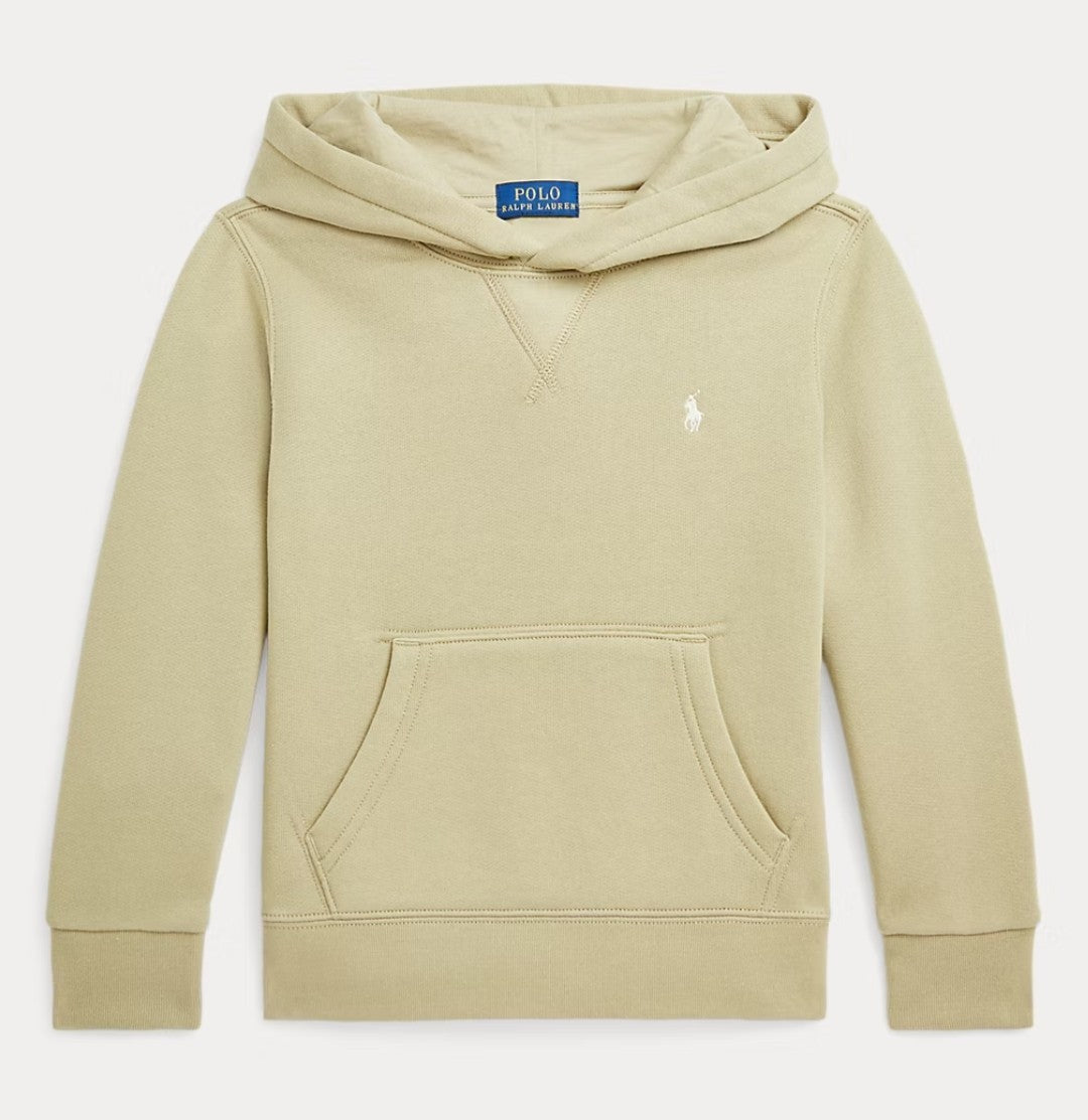 Polo Ralph Lauren Little Boys Fleece Pocket Hoodie Size 7 Color Khaki New