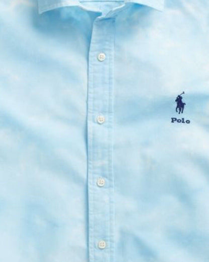 Polo Ralph Lauren Men's Classic Fit Oxford Tie Dyed Shirt Blue Size S NWT $168