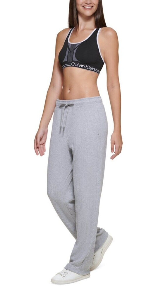 Calvin Klein Women's Performance High Waist Ribbed Jogger Relaxed Sweatpants NWT