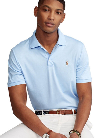 Polo Ralph Lauren Mens Classic Fit Soft Cotton Polo Shirt Elite Blue Medium NWT
