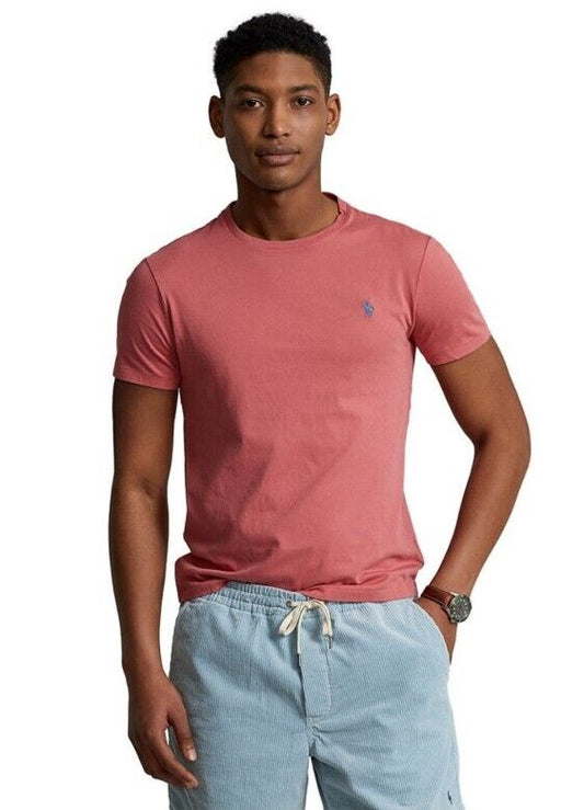 New Polo Ralph Lauren Men's Red Classic Fit Jersey Crew Neck T-Shirt Size S $55