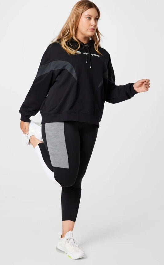Nike Women's Essential Cropped Legging Black Colorblock Polyester Pull-On NWT